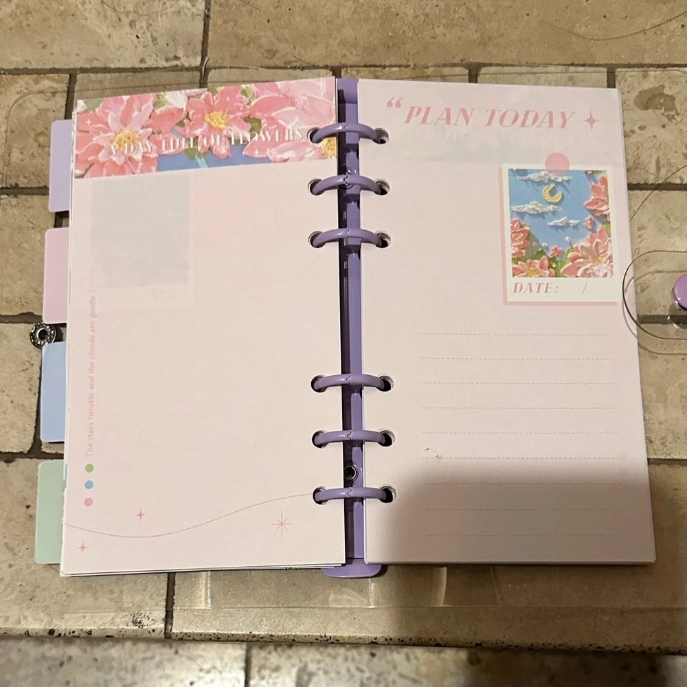 Purple and Pink Mountain Planner